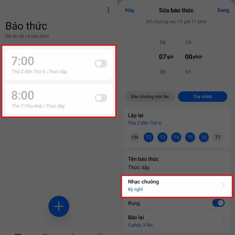 nhạc chuông báo thức